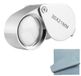 Loupe avec grossissement 30x, lentille 21 mm, loupe de bijoutier, boîtier en métal