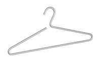 Wenko Kleerhanger Lux garderobehanger, 42 x 19 x 0,8 cm, zilver mat