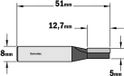 CMT Rechte bovenfrees (contractor) , HW - Frees - Snijgereedschappen - Profielfrees - 1 Stuk(s)