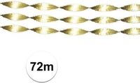Folat Bv Feest/verjaardag versiering crepe slingers - 3x - goud - 24 meter - papier
