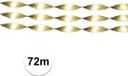 Folat Bv Feest/verjaardag versiering crepe slingers - 3x - goud - 24 meter - papier