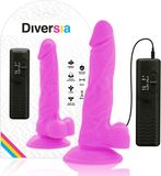 Diversia Flexible Vibrating Dildo 18 Cm - Purple