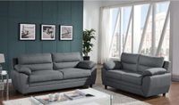 Vente-unique Driezitsbank MANOA van stof - Antraciet