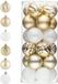Merkloos / Sans marque Wan GmbH Kerstballen Goudwit 24 stuks - 6 cm