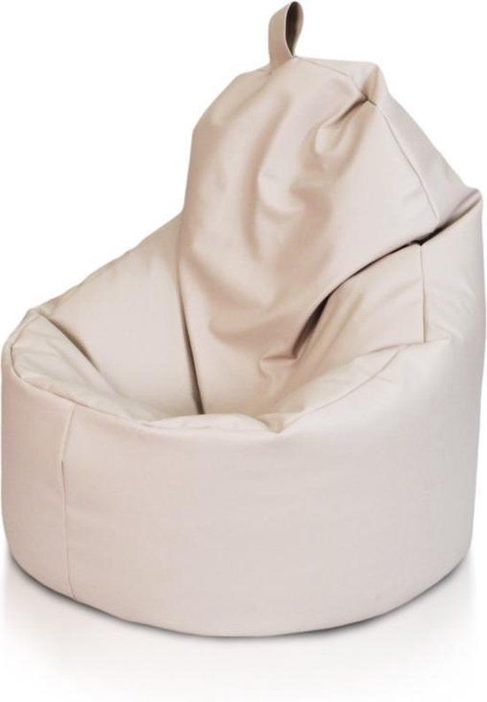 Viking Choice Zitzak fauteuil beige - zitkussen relaxkussen - gevuld - kunstleer