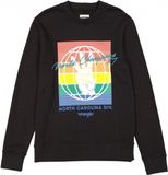 Wrangler Sweatshirt Globe Zwart/Multicolor L