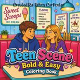 Teen Scene Bold & Easy Coloring Book