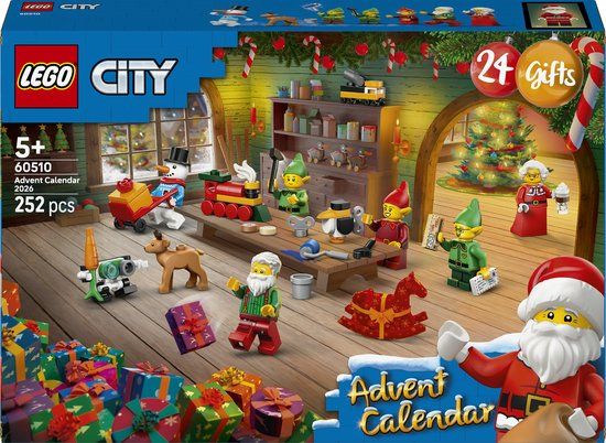 Top1Toys LEGO City Adventskalender 2026 - Werkplaats van de Kerstman - 60510