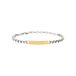 Breil Armband TAG & CROSS für Herren aus Edelstahl mit Zirkonia in der Farbe Silber/Gold, mit Karabinerverschluss, Länge: 22 cm, TJ3220