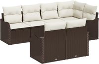 vidaXL Tuinbank - Set - 7-delig - Bruin - Polywood