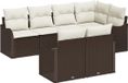 vidaXL Banc de jardin - Ensemble - 7 pièces - Marron - Polywood