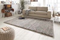 Mint rugs Hoogpolig vloerkleed geruit Allure - grijs/roze 80x150 cm