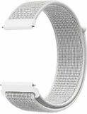 By Qubix - Sport Loop nylon bandje - Wit - Smartwatch bandje 20mm