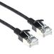 ACT Câble réseau CAT6a U/FTP LSZH LAN fin 3,8 mm câble flexible sans accroc CAT 6a avec connecteur RJ45, pour une utilisation dans les centres de données, 3 m, noir, DC7903