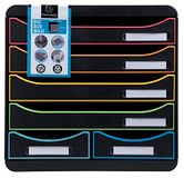 Exacompta BIG-BOX MAXI - Document Box - A4+ - 4 Drawers - Black/Harlequin