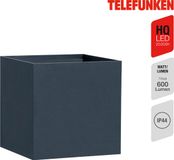 Telefunken Lampe murale d'extérieur LED Métal Volets réglables IP44 4000K 7W Anthracite