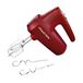 Russell Hobbs Desire Red Elektrische handmixer (5 snelheden + pulsfunctie, 2 verchroomde kloppers en kneedhaken, 350 W) 27152-56