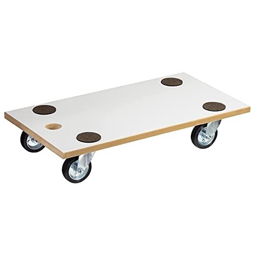 WAGNER Transport dolly MM 1316 I 57,5 x 30 cm I speciale bekleding I draagvermogen 250 kg I geluidsarme massief rubberen wielen I antislipzolen I beste mobiliteit I gemakkelijk te reinigen - 20131601