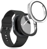 kwmobile 2x Coque Compatible avec Samsung Galaxy Watch 8 (44mm) - Noir/Argent