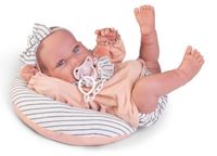 Antonio Juan Pipa poupée nouveau-né avec coussin d'allaitement pour couples 42 cm rose rose taille unique