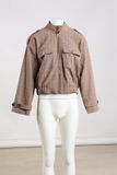 Nukus Hope Veste Check Brun à Carreaux Coton/Élasthanne Femme XL