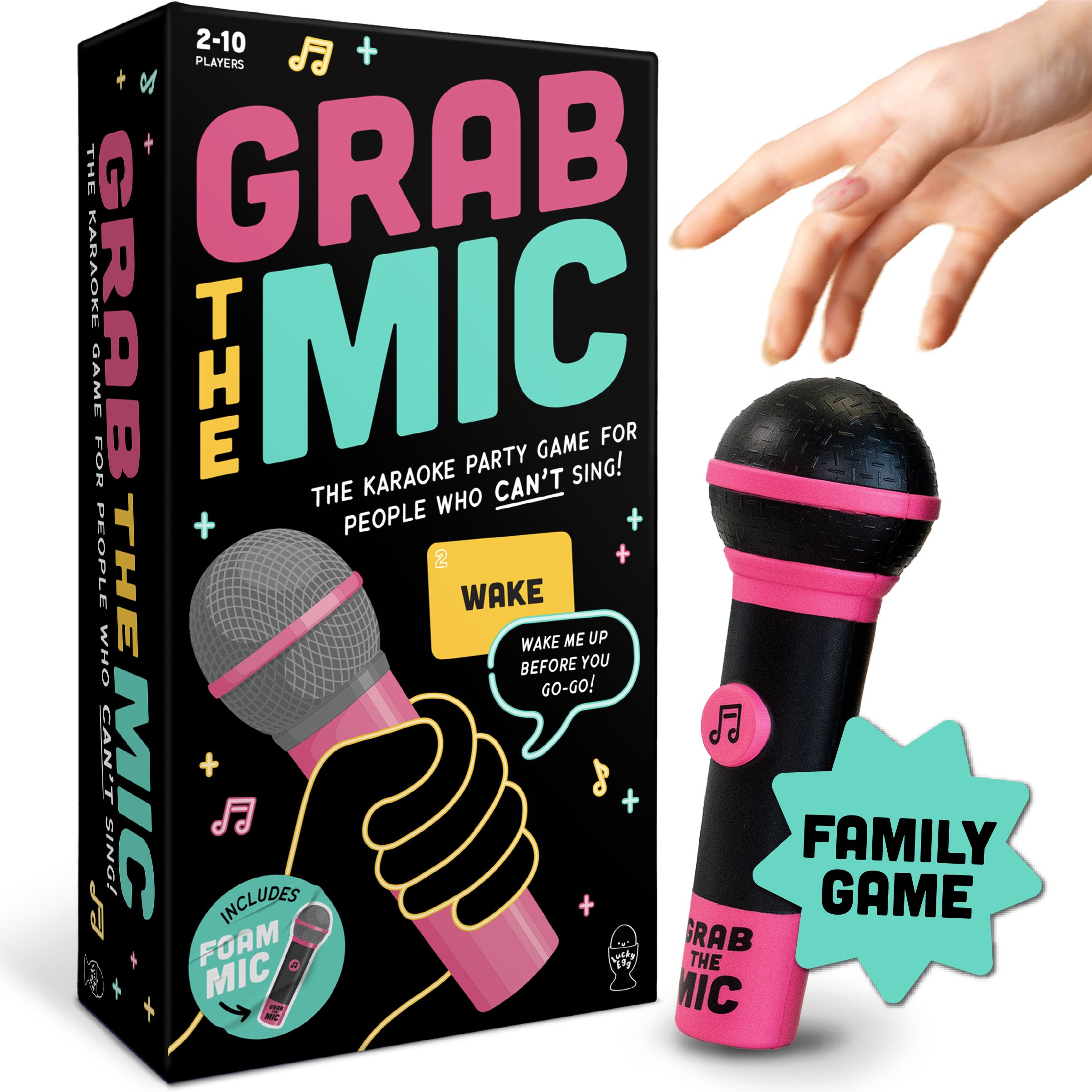 MEGABLEU Grab The Mic Karaoke Partyspel - Muziekspel voor 2-10 Spelers - Bekend van TikTok - Originele Engelstalige versie