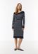 Comma Gebreide jurk marine / wit