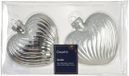 Decoris Orn.gls hart l9.8b4h9.5cm zlvr 2st