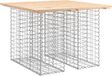 vidaXL Tuintafel schanskorfontwerp massief grenenhout 100x102x72 cm