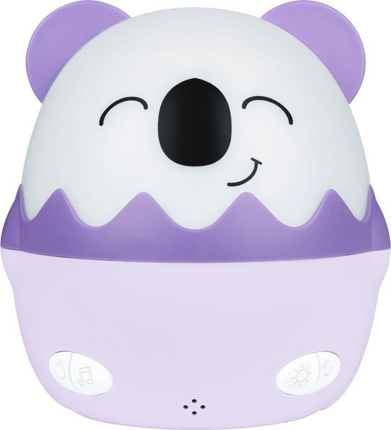 Bigben HiBuddies Nachtlamp met Projector en Muziek - Coco de Koala - Paars