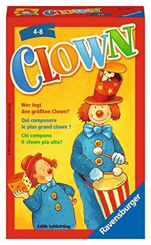Ravensburger 23115 - clown, cadeauspel voor 2-6 spelers, kinderspel vanaf 4 jaar, compact formaat, reisspel, dobbelspel