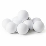 Cosy & Trendy Kerstballen - 6x stuks - wit - glitters - Dia 6 cm - kunststof