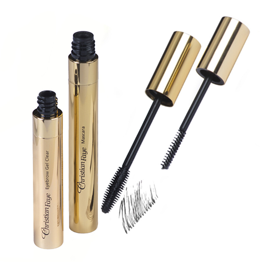 Christian Faye Super B set mascara en wenkbrauwgel Zwart transparant