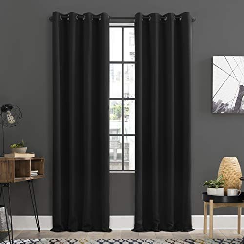 Sun Zero Soho - Verduisterend gordijn - 2 stuks - Zwart - 54 x 96 inch