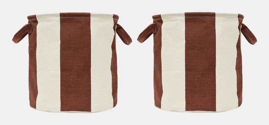 OYOY Kara Decoratieve opbergmand (set van 2) - Beige;Bruin