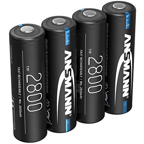 Ansmann Accu AA 2.800 mAh NiMH 1,2 V - oplaadbare penlitebatterijen AA (4 stuks)