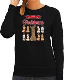Bellatio Decorations foute kersttrui/sweater dames - All I want for Christmas - zwart - piemel/penis XL