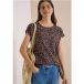 Blouse met afhangende schouders en knoop