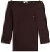 Tommy Hilfiger Dames Lange Mouwen Shirt Katoen Donkerbruin S
