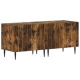 vidaXL - Tv-meubel - Gerookt - eiken - Bewerkt - hout