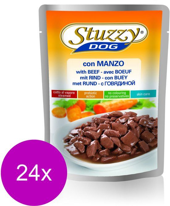 Stuzzy Pouch Adult 100 g - Hondenvoer - 24 x Rund