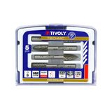Tivoly 10316070008 frees, carbide, grijs, 5-delige set