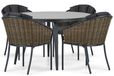 Santika Furniture Santika Tika/Vienna 120 cm dining tuinset 5-delig