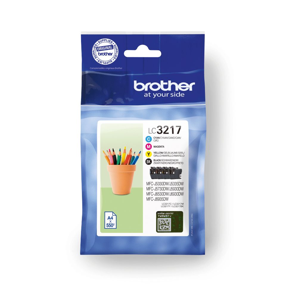 Brother LC-3217VAL Ink Cartridge Multipack - Black, Cyan, Magenta, Yellow - Original