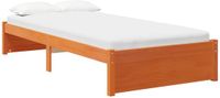 vidaXL Bedframe Massief Grenen Tweepersoons Hout Wasbruin