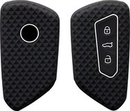 kwmobile autosleutel hoesje geschikt voor VW Golf 8 3-knops autosleutel hoes - TPU autosleutel behuizing - Beschermende auto sleutel case - Sleuteletui in zwart