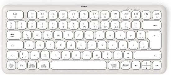 Hama WK-500 Toetsenbord Thuis/Werk RF-draadloos + Bluetooth QWERTZ Duits Grijs, Wit