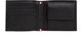 Tommy Hilfiger Boutons de manchette Rectangle Cuir Noir