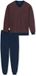 Schiesser AG Heren Pyjama Long Sleeve Effen Koperkleurig 100% Katoen Maat M