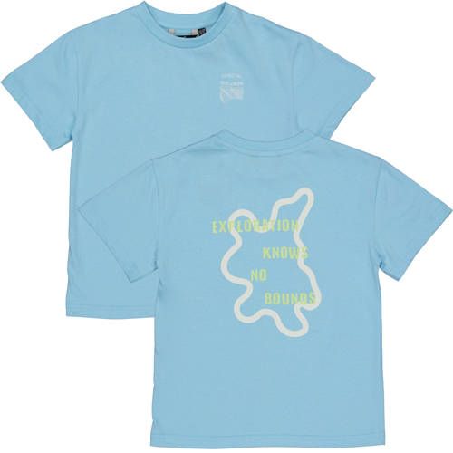 QPI Blauwe T-shirt met Backprint